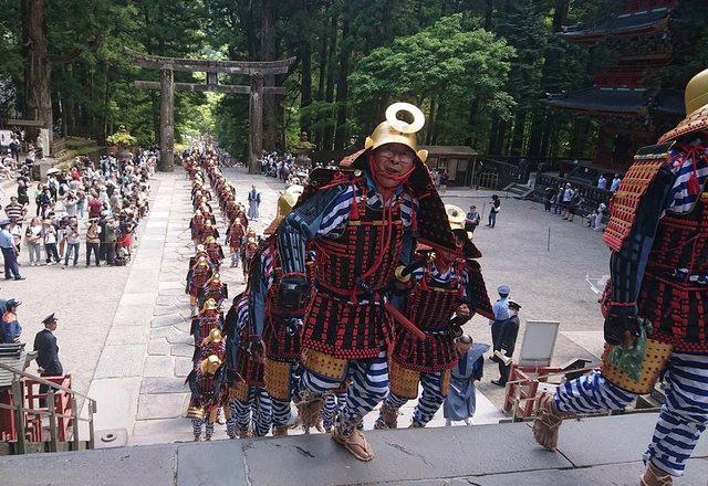 643号 世界遺産東照宮・輪王寺で春季例大祭と延年舞奉納 01_鎧武者行列